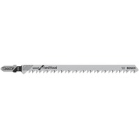 Bosch 2 608 634 243 lama per sega a gattuccio, sega a traforo e sega universale Lama per seghetto alternativo Bimetallo 5 pz Lama per seghetto alternativo, In legno duro, Pannello laminato, Pannello, Legno dolce, Bimetallo, Nero, Grigio, 4 mm, 10 cm