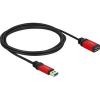 DeLOCK Cavo di prolunga USB 3.2 Gen 1, connettore USB-A > presa USB-A Nero/Rosso