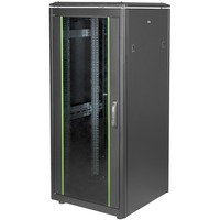 Digitus Armadio di rete Serie Unique - 600 x 600 mm (L x P), IT armadio Nero, Rack indipendenti, 26U, 800 kg, Nero