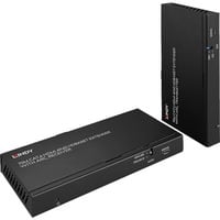 Lindy 38349 moltiplicatore AV Trasmettitore e ricevitore AV Nero, Estensione HDMI Nero, 3840 x 2160 Pixel, Trasmettitore e ricevitore AV, 70 m, Cablato, Nero, HDCP