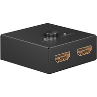 goobay Selettore HDMI manuale 2 a 1 (4K @ 30Hz), Switch HDMI Nero