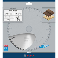 Bosch 2 608 640 432 non classificato, Lama per sega Legno, 21,6 cm, 3 cm, 1,4 mm, 2 mm, ATB (Angolo smussato superiore alternato)