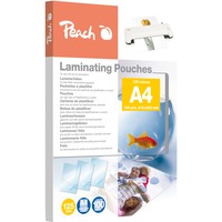 Peach PP525-02 pellicola per plastificatrice 100 pz A4, 100 pz