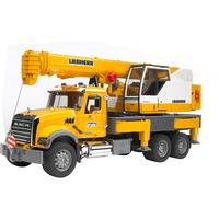 bruder MACK Granite Liebherr crane truck veicolo giocattolo giallo/grigio, 4 anno/i, ABS sintetico, Nero, Giallo