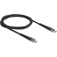 DeLOCK Cavo USB 2.0, connettore USB-C > connettore USB-C con protezione anti-piega estesa Nero