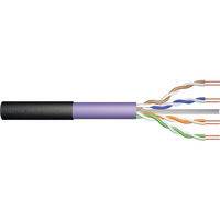 Digitus Cavo da interro Cat.6 U/UTP simplex professionale, Eca, guaina in PE viola/Nero