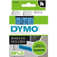 Dymo D1 - Standard Etichette - Nero su blu - 12mm x 7m, Nastro di scrittura Nero su blu, Poliestere, Belgio, -18 - 90 °C, DYMO, LabelManager, LabelWriter 450 DUO