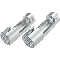 Hazet Set di chiavi a bussola per tubi di iniezione 4550-1718/2, chiave combinata   cromo