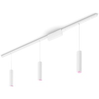 Philips Hue Perifo kit con 3 lampade a sospensione, Lampada bianco, Philips Hue White and Color ambiance Perifo kit con 3 lampade a sospensione, Luce a sospensione intelligente, Bluetooth/Zigbee, Bianco, LED, Metallo, Sintetico, Lampadina/e non sostituibile/i