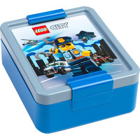 Room Copenhagen Lunch Box LEGO City, Scatola per il pranzo blu/Argento