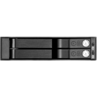 SilverStone SST-FS202B contenitore di unità di archiviazione 2.5" Enclosure HDD/SSD Nero, Inquadramento Nero, 2.5", SAS, SATA, SATA, Enclosure HDD/SSD, Nero, Alluminio