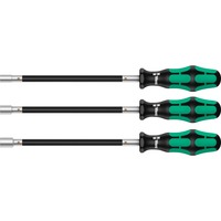 Wera 391/3 Set di cacciaviti per fascette stringitubo, Cacciavite Nero/Verde