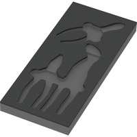 Wera 9880 Inserto in schiuma per set di pinze KNIPEX 1, vuoto, Deposito Nero/grigio