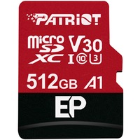 Patriot EP Series 512 GB microSDXC, Scheda di memoria rosso/Nero
