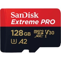 SanDisk Extreme PRO 128 GB MicroSDXC UHS-I Classe 10 128 GB, MicroSDXC, Classe 10, UHS-I, 200 MB/s, 90 MB/s