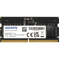ADATA AD5S48008G-S memoria 8 GB 1 x 8 GB DDR5 4800 MHz Data Integrity Check (verifica integrità dati) Nero, 8 GB, 1 x 8 GB, DDR5, 4800 MHz, 262-pin SO-DIMM