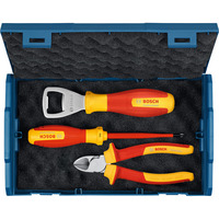 Bosch Set di utensili manuali PRO in L-BOXX Mini, 3 pezzi, Set di strumenti blu