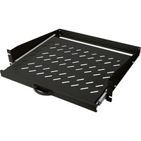 Digitus Ripiani estensibili per installazione fissa sulla parte anteriore delle guide profialte da 483 mm (19"), Il vano inferiore Nero, Mensola per scaffale, Nero, Acciaio, 30 kg, 2U, Turchia