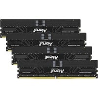 Kingston FURY FURY 128GB 5600MT/s DDR5 ECC Reg CL36 DIMM (Kit da 4) Renegade Pro XMP, Memoria Nero, 128 GB, 4 x 32 GB, DDR5, 288-pin DIMM, Nero