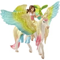 Schleich BAYALA Fairy Surah with glitter Pegasus, Gioco figura 5 anno/i, Multicolore, 1 pz