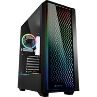 Sharkoon RGB LIT 200 Midi Tower Nero, Chassis Tower Nero, Midi Tower, PC, Nero, ATX, micro ATX, Mini-ITX, Blu, Verde, Rosso, Ventole, Frontale