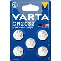 Varta LITHIUM Coin CR2032 (Batteria a bottone, 3V) Blister da 5 3V) Blister da 5, Batteria monouso, CR2032, Litio, 3 V, 5 pz, 230 mAh