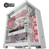 ALTERNATE Custom PC Series • iCUE Red Ice Madness Gaming-PC, PC Gaming bianco/trasparente