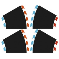 Carrera HYBRID Curve Raggio 1/30° (2x L + 2x R), Ippodromo 