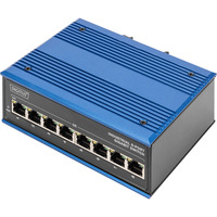 Digitus Ethernet Gigabit 8 porte, Interruttore blu