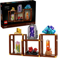 Ideas 21362 Collezione di Minerali, Costruzioni per Adulti, Modellino da Esposizione con Elementi Cristallo e 3 Supporti, Giochi di costruzione