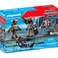 PLAYMOBIL City Action Set di figure SWAT, Giochi di costruzione 