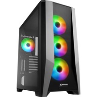 Sharkoon ELITE SHARK TG7M RGB Nero Nero, PC, Nero, ATX, EATX, micro ATX, Mini-ITX, Giocare, Multi, Ventole