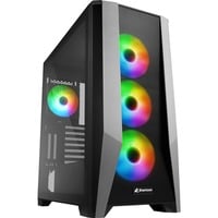 Sharkoon ELITE SHARK TG7M RGB Nero, Chassis Tower Nero, PC, Nero, ATX, EATX, micro ATX, Mini-ITX, Giocare, Multi, Ventole