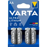 Varta 4x AA Lithium Batteria monouso Stilo AA Litio Batteria monouso, Stilo AA, Litio, 1,5 V, 4 pz, 2900 mAh