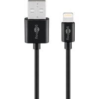 goobay 63523 cavo Lightning 1 m Nero Nero, 1 m, Lightning, USB A, Maschio, Maschio, Nero