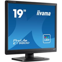 iiyama ProLite E1980D-B1 LED display 48,3 cm (19") 1280 x 1024 Pixel XGA Nero Nero, 48,3 cm (19"), 1280 x 1024 Pixel, XGA, LED, 5 ms, Nero