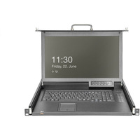 Digitus Console KVM LCD HD modulare con TFT 17" 8 porte Cat 5, Switch KVM Nero