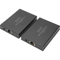 Digitus Set extender HDMI KVM IP, 150 metri, Estensione HDMI Nero