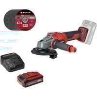 EINHELL Smerigliatrice angolare a batteria professionale AXXIO 18/125, 18 Volt rosso/Nero