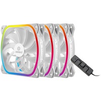Enermax SquA RGB White Case per computer Ventilatore 12 cm Bianco bianco, Ventilatore, 12 cm, 1500 Giri/min, 23 dB, 68,27 pdc/min, 115,99 m³/h