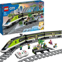 City 60337 Treno Passeggeri Espresso, Locomotiva Giocattolo Telecomandata con Luci e Binari, Regalo Bambini e Bambine 7+, Giochi di costruzione