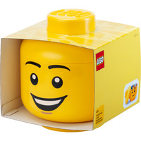 Room Copenhagen Testa contenitore LEGO "Happy Boy", grande, Scatola di immagazzinaggio giallo