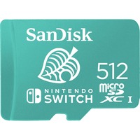 SanDisk SDSQXAO-512G-GNCZN memoria flash 512 GB MicroSDXC UHS-I Menta, 512 GB, MicroSDXC, UHS-I, 100 MB/s, 90 MB/s, Verde