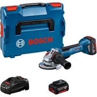 Bosch GWS 18V-10P PROFESSIONAL smerigliatrice angolare 12,5 cm 9000 Giri/min 1,9 kg blu/Nero, 9000 Giri/min, 12,5 cm, Batteria, 1,9 kg, Motore senza spazzole