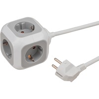 Brennenstuhl Cubo prese ALEA-Power 4 vie, Ciabatta grigio chiaro/Bianco