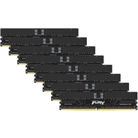 Kingston FURY FURY 256GB 6400MT/s DDR5 ECC Reg CL32 DIMM (Kit da 8) Renegade Pro EXPO, Memoria Nero, 256 GB, 8 x 32 GB, DDR5, 288-pin DIMM, Nero