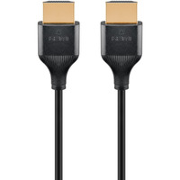goobay Cavo HDMI sottile ad alta velocità con Ethernet, 4K @ 60Hz Nero