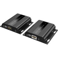Digitus Set extender HDMI IP PoE, Estensione HDMI Nero