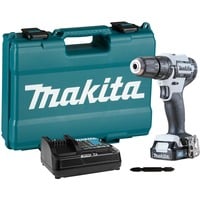 Makita Trapano avvitatore a percussione a batteria HP333DSAW, 12 Volt, Cordless bianco/Nero