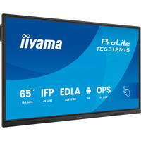 iiyama TE6512MIS-B4AG visualizzatore di messaggi Design chiosco 165,1 cm (65") LCD Wi-Fi 400 cd/m² 4K Ultra HD Nero Touch screen Processore integrato Android 24/7, Public Display Nero (opaco), Design chiosco, 165,1 cm (65"), LCD, 3840 x 2160 Pixel, Wi-Fi, 24/7